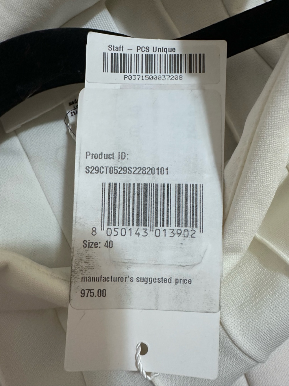 Maison Margiela NWT ivory/ paint print pleated sleeveless midi dress-40 (US 6) - Picture 14 of 16